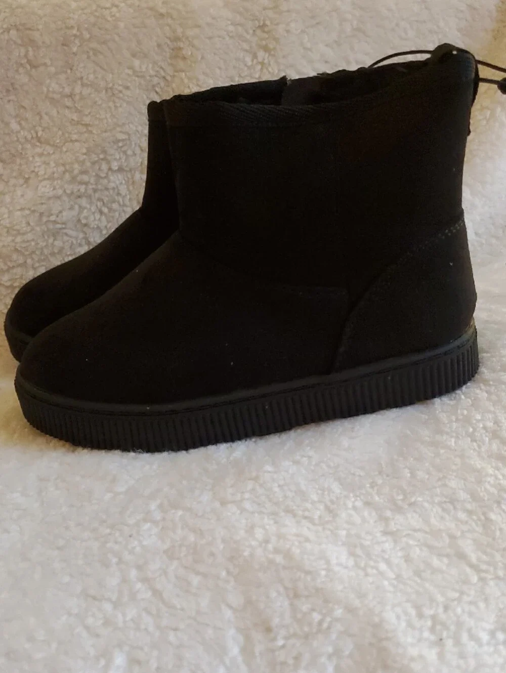 Cat & Jack Arlo Black Toddler Ankle Boots Size 9 NWT Side Zip